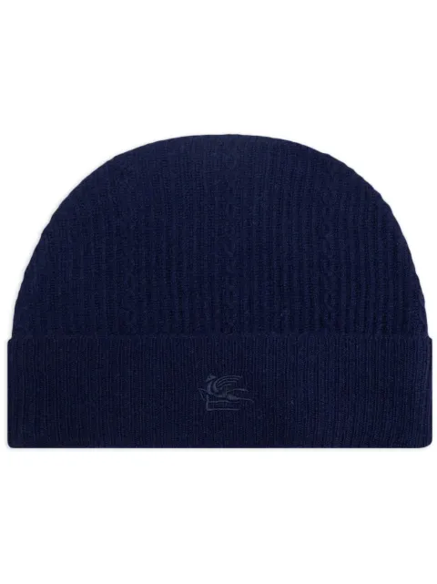 ETRO logo-embroidered beanie Blue WAQA0016AV393