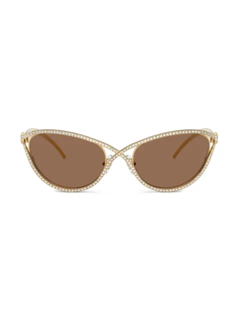 Swarovski Eyewear crystal-embellished cat-eye sunglasses Gold SK7025