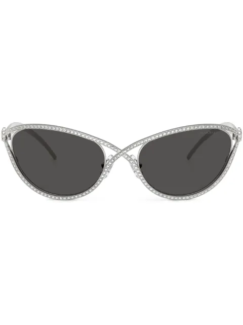 Swarovski Eyewear crystal-embellished cat-eye sunglasses Silver SK7025