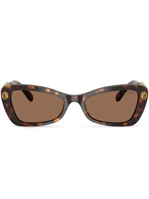 Swarovski Eyewear crystal-embellished tortoiseshell-effect sunglasses Green SK6033