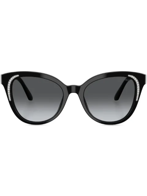 Swarovski Eyewear crystal-embellished oversized sunglasses Black SK6031