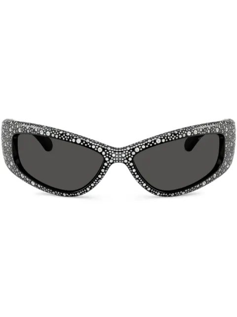 Swarovski Eyewear crystal-embellished rectangle sunglasses Black SK6027