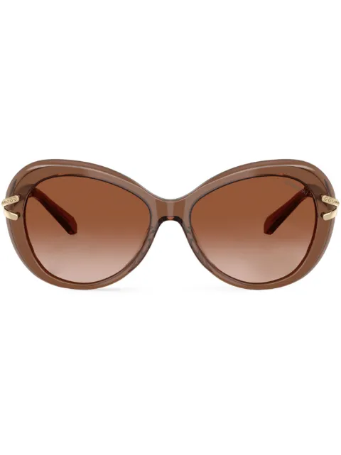 Swarovski Eyewear crystal-embellished transparent sunglasses Brown SK6026