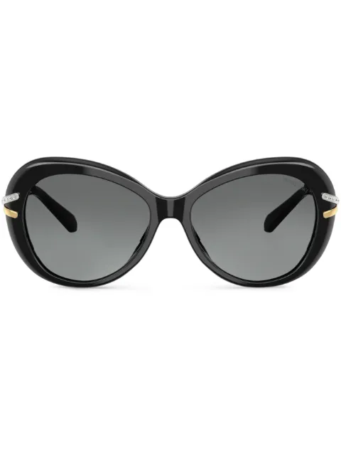 Swarovski Eyewear crystal-embellished oversize sunglasses Black SK6026