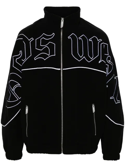 GCDS embroidered-logo jacket Black A2CM2004TG9