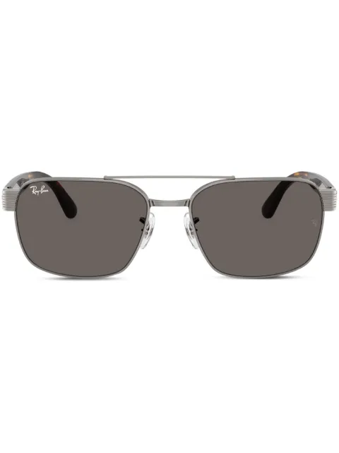 Ray-Ban logo-lettering sunglasses Silver RB3751004B1