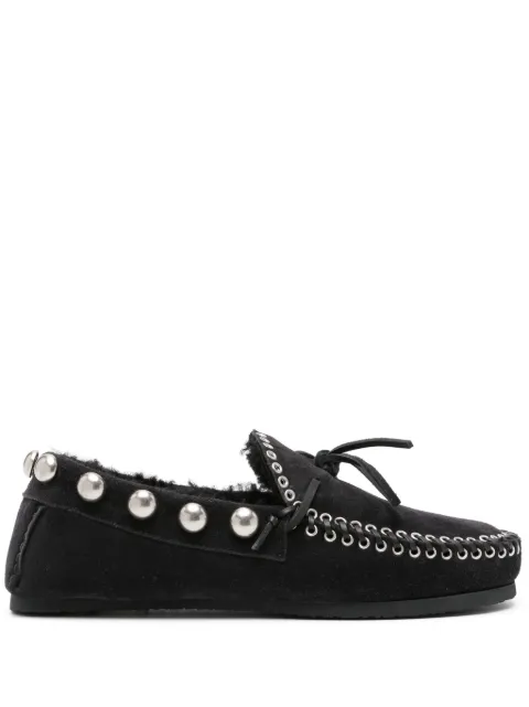 ISABEL MARANT Fitza shearling loafers Black MC0019FAB3A25S