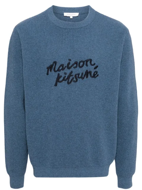 Maison Kitsuné Maison Kitsune Handwriting jumper Blue LM00814KT1063P433