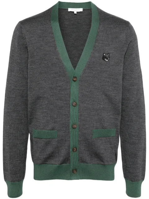 Maison Kitsuné Bold Fox Head Patch cardigan Grey NM00507KT1036H170