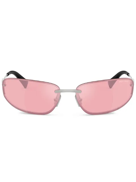 Miu Miu Eyewear oval-frame sunglasses Silver SMUA501BC70J