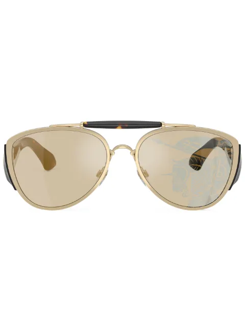 Burberry Eyewear tortoise-shell pilot frame sunglasses Gold BE31611109P4