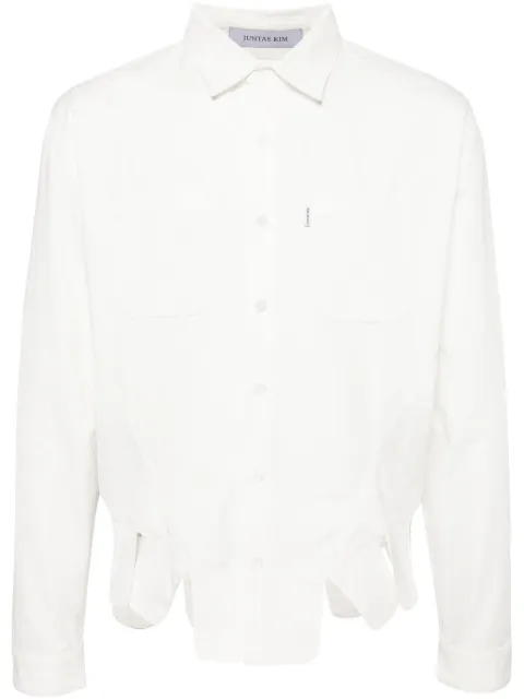 JUNTAE KIM square petal corset shirt White JTKAW24S04