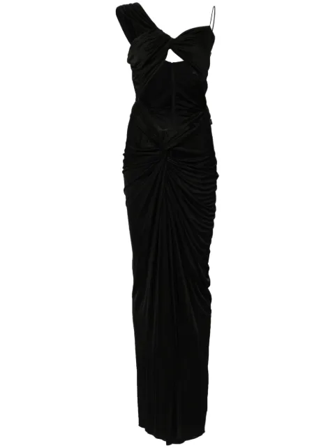 Costarellos glossy jersey gown Black PF2450