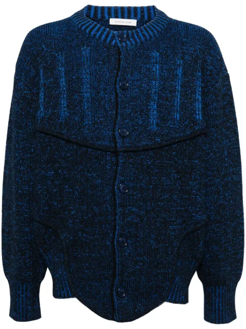 JUNTAE KIM two-tone corset cardigan Black JTKAW24NT01