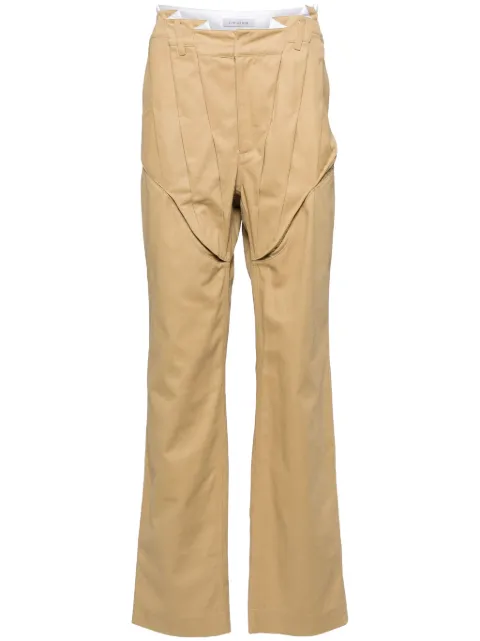 JUNTAE KIM gathered corset slacks Neutrals JTKAW24T15