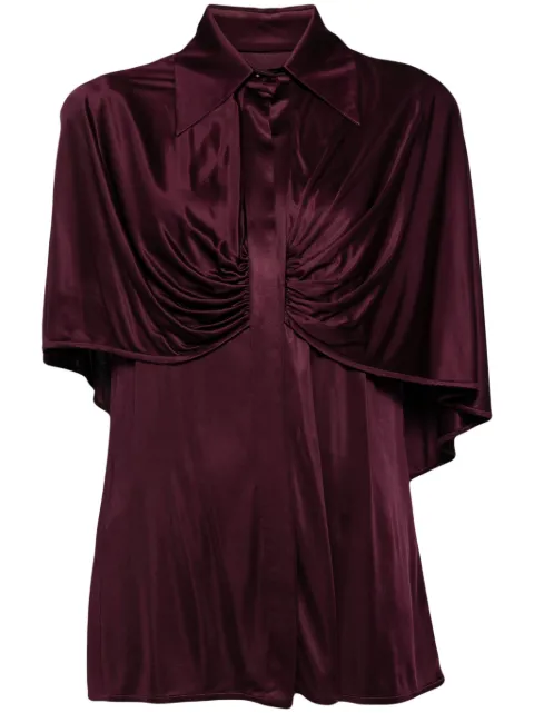 Costarellos glossy jersey shirt Purple PF2442SHIRT