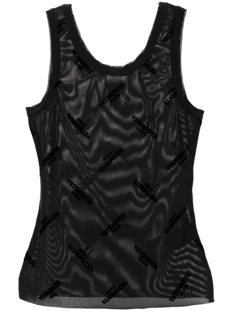 VETEMENTS Power tank top Black WA65TO322B
