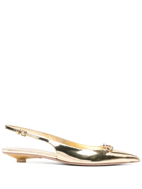 Valentino Garavani 25mm VLogo slingback pumps Gold WS0IY1FIP