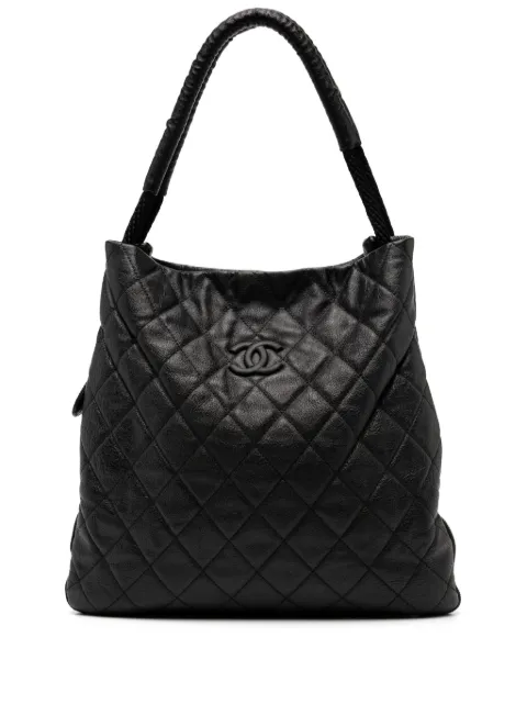 CHANEL Pre-Owned Chanel Boating Large Classic Shopper Zippered Expandable Tote Black CHANELRUBBERYACHTTOTE