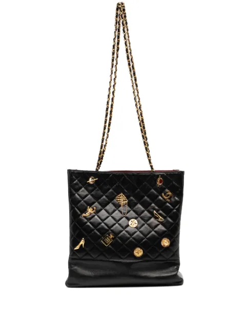 CHANEL Pre-Owned 1991-1994 Limited Edition Lucky Charm Tote Black CHANEL1991LUCKYCHARMTOTE