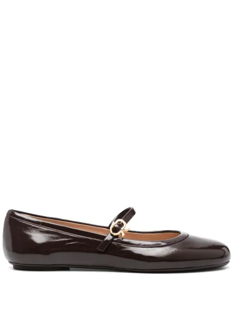 Gianvito Rossi leather ballet flats Brown G2222305GOMNUI