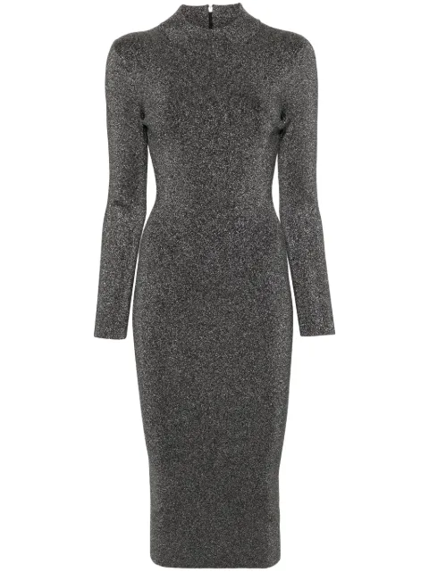 Michael Michael Kors lamé midi dress Black MF482KPAFB
