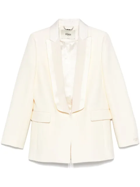 FENDI single-breasted blazer Neutrals FJ7586AC4G