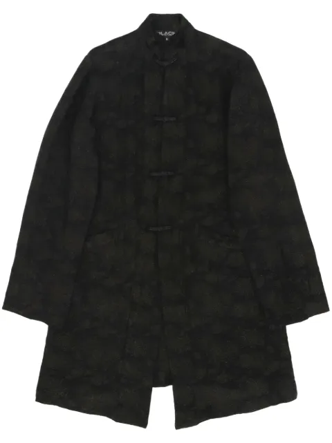Comme Des Garçons Pre-Owned 2020s jacquard coat Black CODE480YZ
