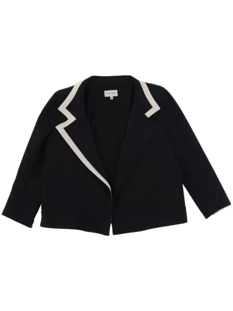 Courrèges Pre-Owned 2010s contrast-trim blazer Black COU600YU