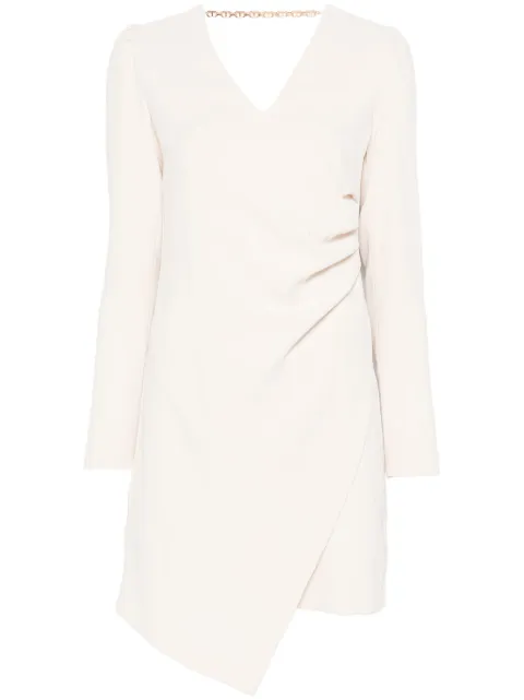 TWINSET Oval T-chain mini dress Neutrals 242TP2088