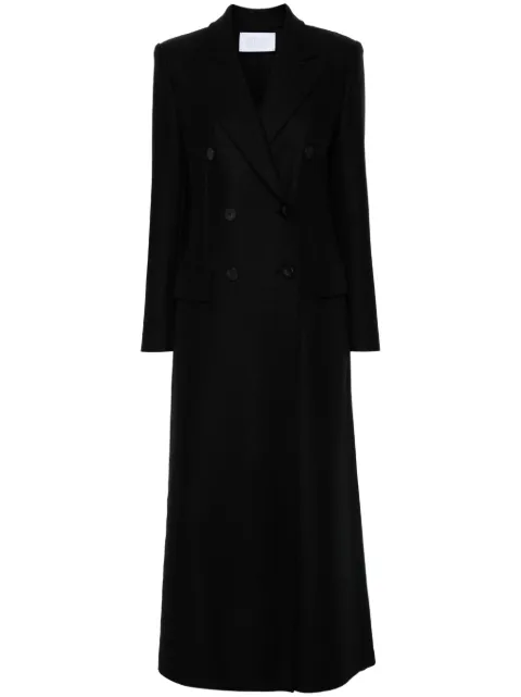 Harris Wharf London wool double-breasted coat Black A1604MLK