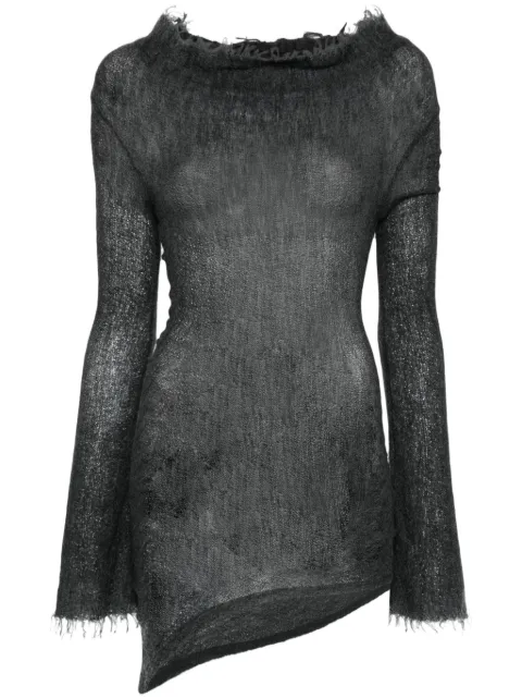YEHUAFAN fine-knit sweater Grey C7000024