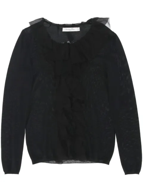 Christian Dior Pre-Owned 2010s ruffled jumper Black DIO450YQ