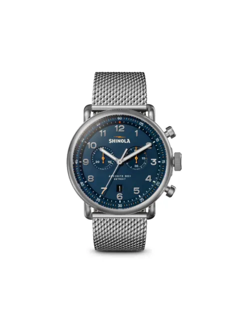 Shinola Canfield Model C56 2 Eye Chrono 43mm Blue S0120292978