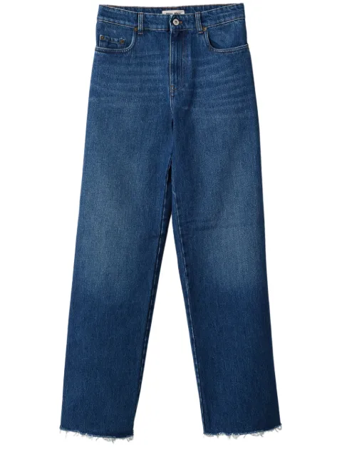 Miu Miu logo-detail jeans Blue GWP435SOOO10BF