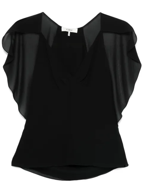 Chloé cape-detail tank top Black CH24AHT46002