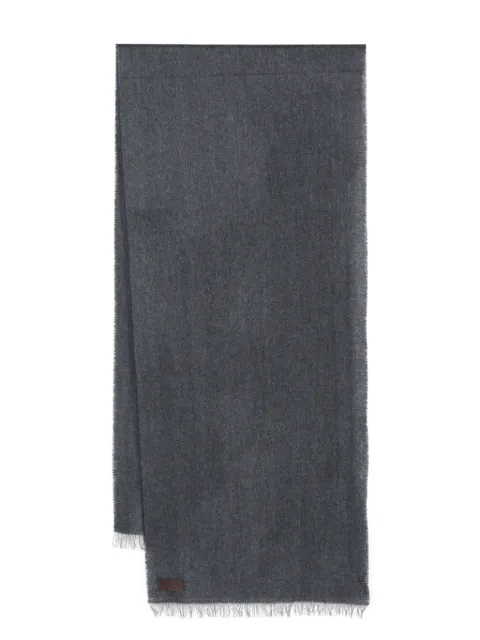Canali herringbone scarf Blue TF00293