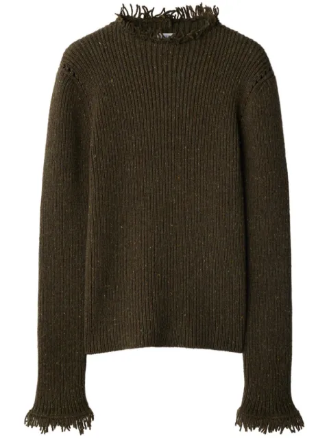 Burberry frayed wool jumper Brown 8098794