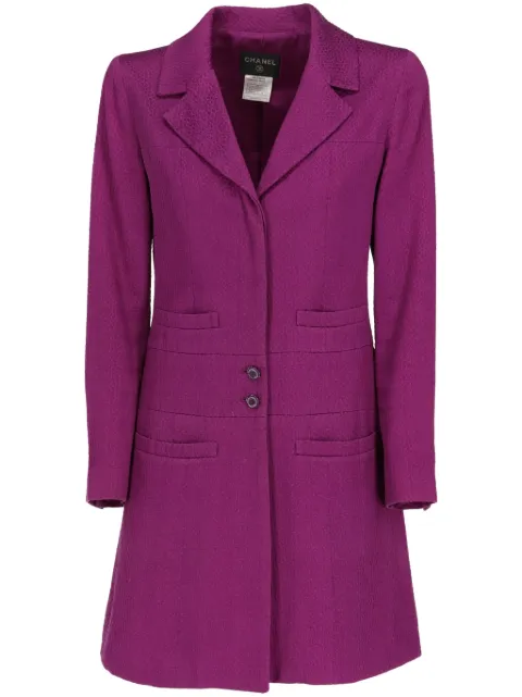 CHANEL Pre-Owned 2001 buttoned coat Purple CHA2400YM