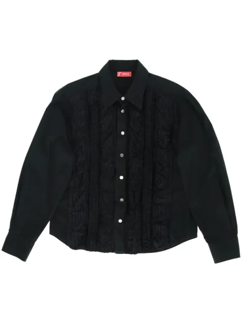 Versace Pre-Owned 2000s shirred shirt Black VER350YG