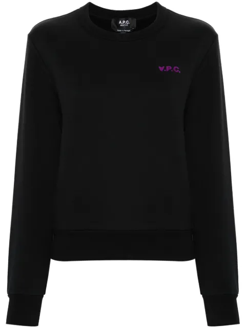 A.P.C. flocked-logo sweatshirt Black COHBRF27918