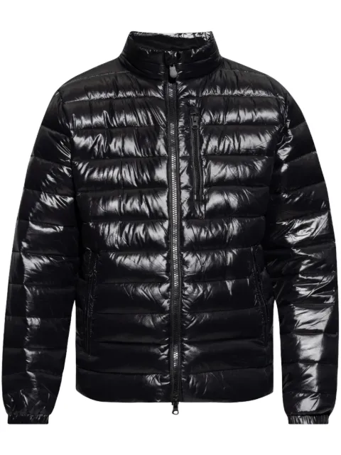 Save The Duck logo-patch padded jacket Black D31891MLOVE19