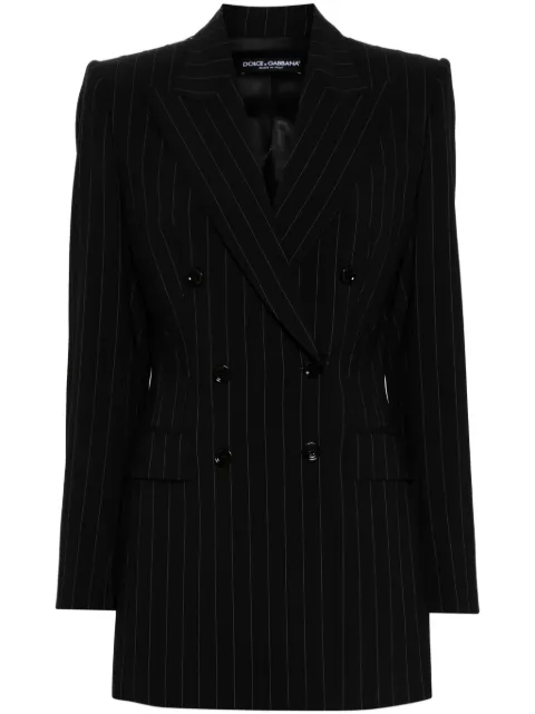 Dolce & Gabbana pinstripe-pattern blazer Black F29BITFRBDKS8051