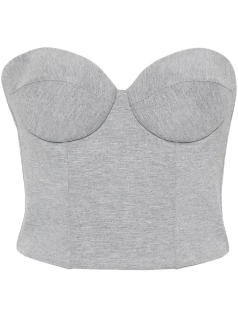 Giuseppe Di Morabito cropped corset Grey 03PFTO27203321