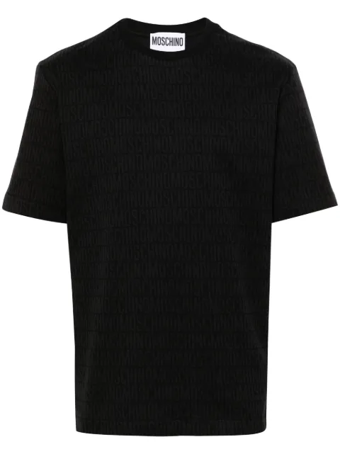 Moschino logo-print T-shirt Black 07027645