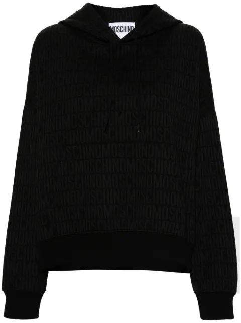 Moschino logo-print hoodie Black 17067729