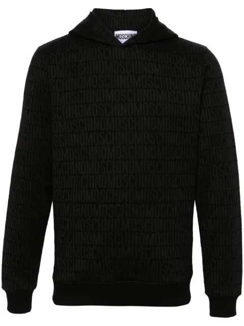 Moschino logo-print hoodie Black 17097629