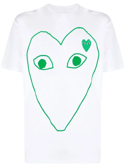 Comme Des Garçons Play heart-printed T-shirt White AXT104051