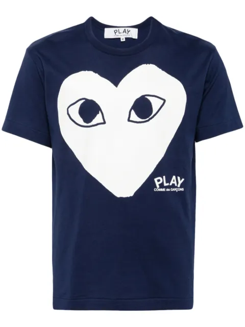 Comme Des Garçons Play logo heart-print T-shirt Blue AXT180051