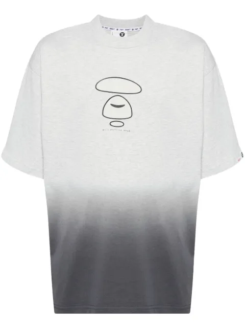 AAPE BY *A BATHING APE® Moonface-print T-shirt Grey ATE1568XAN